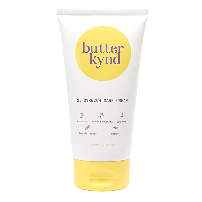 S1 Stretch Mark Cream, 150ml / 5oz, Lightweight Pregnancy Stretch Mark Cream