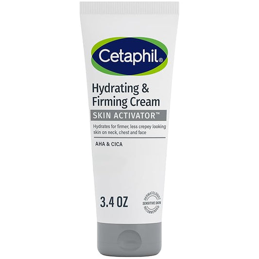 Cetaphil Skin Activator Hydrating & Firming Cream For Face, Neck & Chest 3.4 oz, Mandelic Acid (AHA) and Centella Asiatica (CICA) Cream, Hydrates and Firms Aging, Anti-Aging Skin Care
