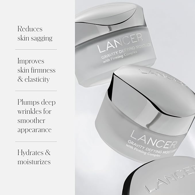 Lancer Gravity Defying Moisturizer With Firming Technology, Face Moisturizer for Women, Great at Boosting Collagen, Hydration, Anti-Aging and Firmness