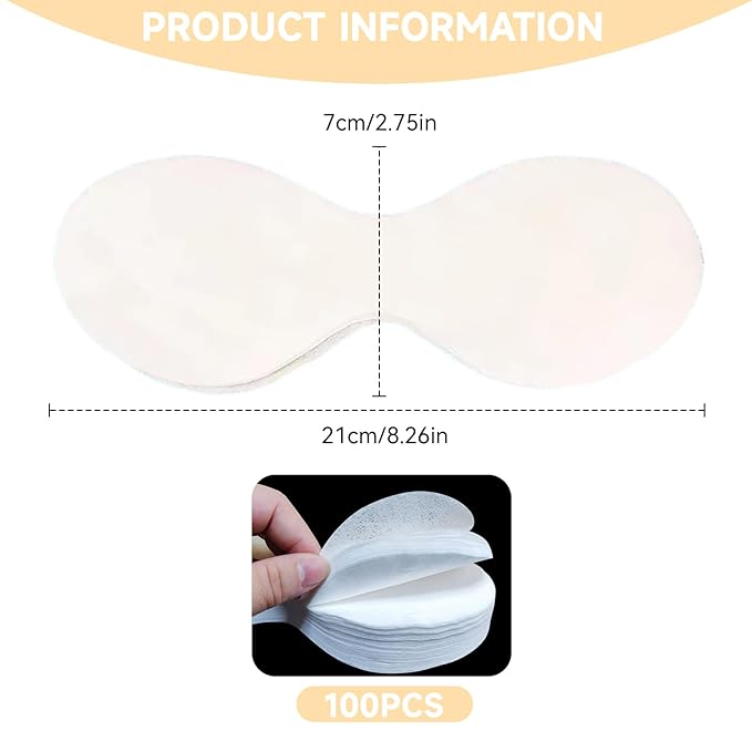 100 Sheets Disposable Eye Mask Paper,Non Woven Eye Care Cotton,Eye Pads for Facials,Patches Paper Eye Covers,DIY Clear Eye Mask Paper Beauty Sheets for Makeup Skincare Spa Wrap Moisture Retention