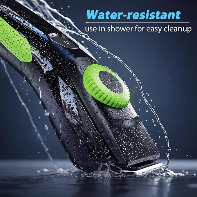 40 Precisions Electric Beard Trimmer for Men, Mens Grooming Trimmer for Beard, Mustache, Face and Ear Hair, Multi-Series Clipper, Waterproof, USB C Charging, Soft Pouch (Green)