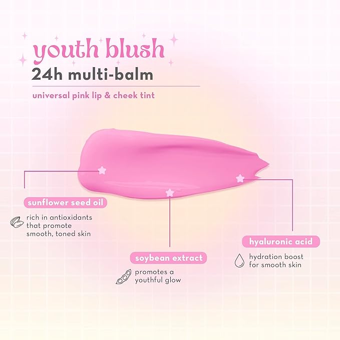 The Crème Shop YOUTH BLUSH 2-In-1 Lip & Cheek Multi-Balm with Face Stick