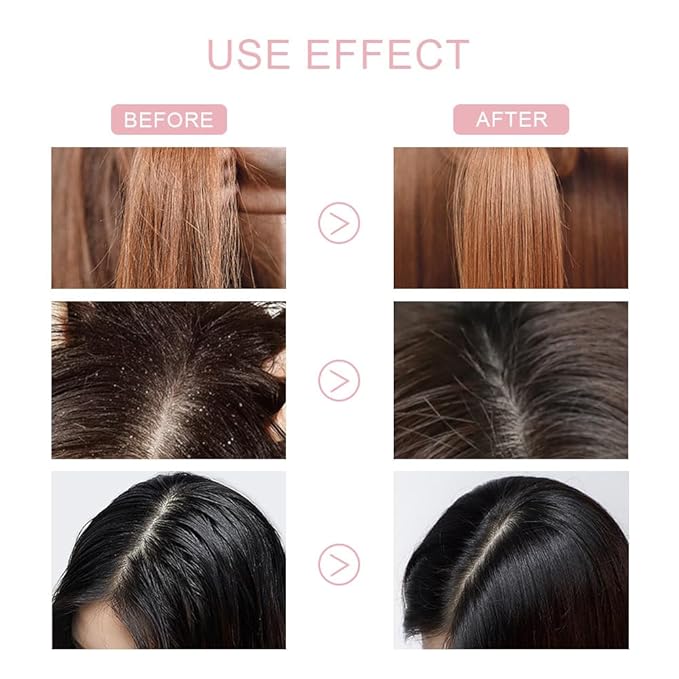 Sea Salt Scalp Scrub Exfoliating Anti-Dandruff, 3 Natural Oils and 6 Trace Herbal Extracts for Anti-Frizz and Hair Strengthening, Soothe Dry Scalp and Make Hair Shiny