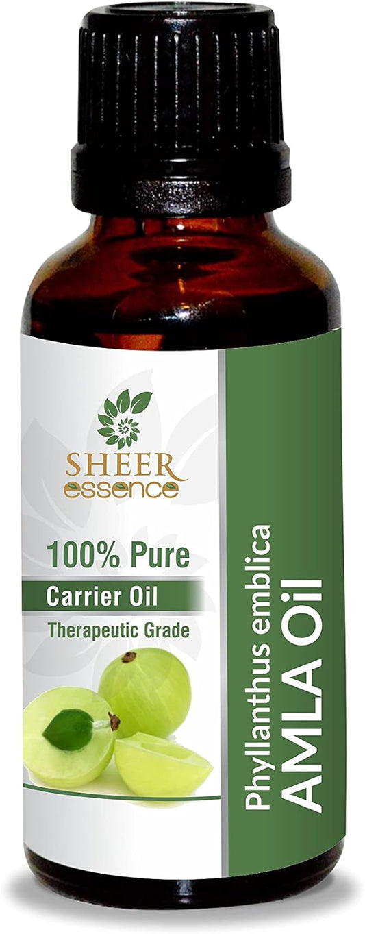 Amla Oil -(Phyllanthus Emblica- Indian Gooseberry Oil)- Carrier Oil 100% Pure Natural Undiluted Uncut Therapeutic Grade Oil 16.90 Fl.OZ