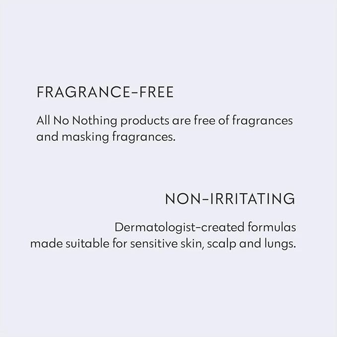 No nothing Very Sensitive Dry Shampoo - Fragrance Free Dry Shampoo, 100% Vegan, Hypoallergenic, Unscented, Gluten Free, Soy Free, 5.3 oz (Old Packaging)