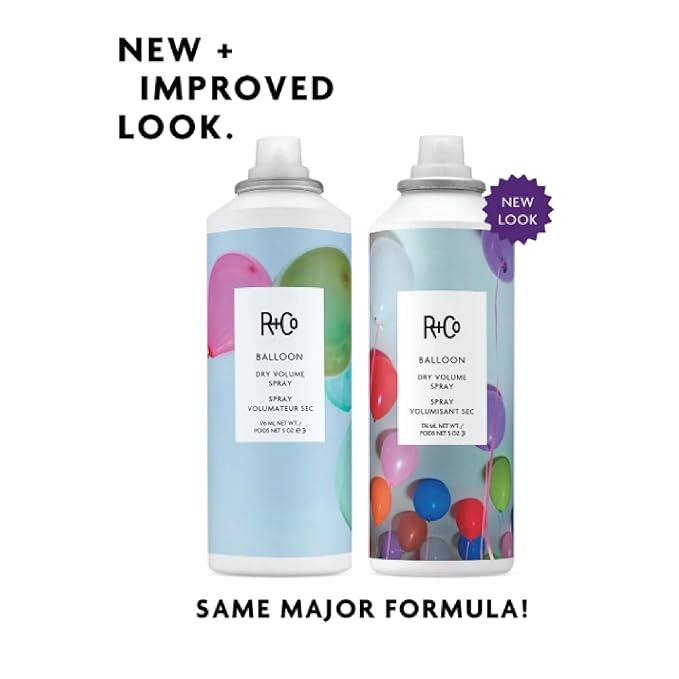 R+Co Balloon Dry Volume Hair Spray Travel Size | Instant Volume, Texture and Shine | Long-Lasting, Ultra-Light Spray for Fine Hair | TSA Approved | Set of 2