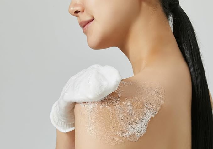 KANSO Exfoliating SONMOA Shower Towel – Natural Viscose Glove for Gentle Exfoliation, Chemical-Free, Hand-Sewn, Made in Korea – 1 Pair or 2 Pair Set Options (1-Pair Set)