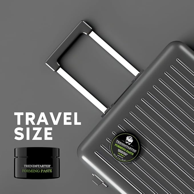 TRENDSTARTER - FORMING PASTE (2oz) - Travel Size - Medium Hold - Medium Shine - Lightweight Water-Based Hair Pomade Cream - Flake-Free Hair Paste for All Hair Types