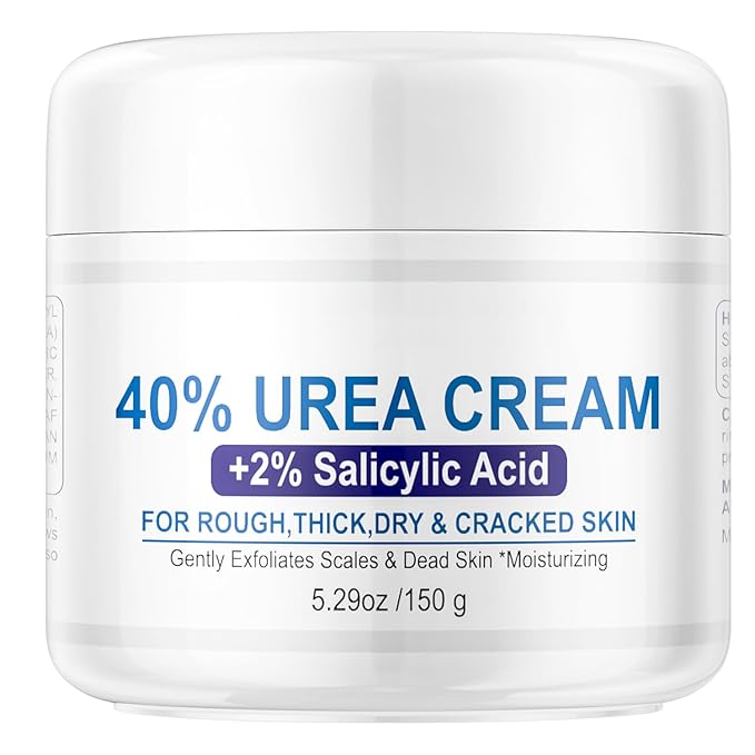 Urea Cream 40 Percent for Feet,40% Urea 2% Salicylic Acid Foot Cream,Foot Cream and Hand Cream with Cocos Nucifera Oil,Tea Tree,Aloe Vera,Vitamin E (5.29 OZ/150g)