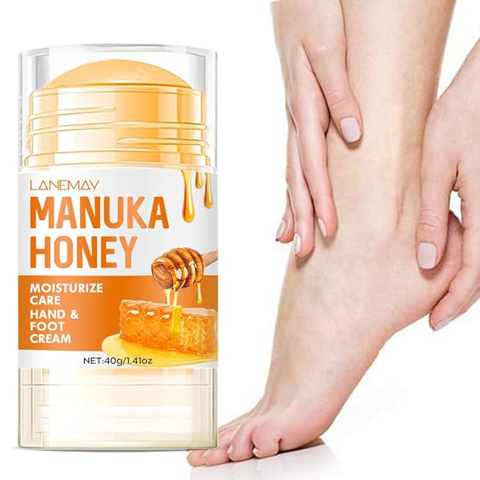 60% Urea Hydrating and Anti-Cracking Foot Cream, Foot Therapy Balm, Moisturising and Relieves Cracking and Dryness Foot Cream, Dry Cracked Heels and Feet Women Men (Honey, 1.4 Ounce)