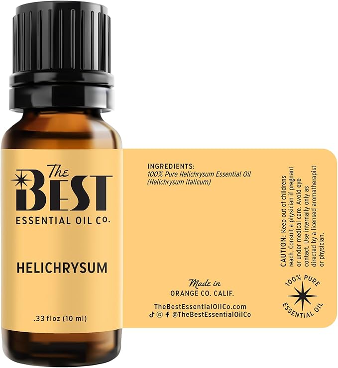 The Best Helichrysum Essential Oil Premium Grade- 100% Pure & Natural for Aromatherapy, Diffuser, Spa, Massage, Air Freshener- 10 ml (.33 fl oz)