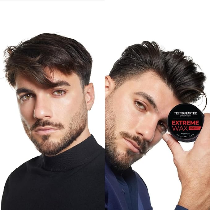TRENDSTARTER - EXTREME (4oz) (PACK of 2) - Strong Matte Finish - Premium Water Based Flake-Free Styling Pomade for All Hair Types - All-Day Hold
