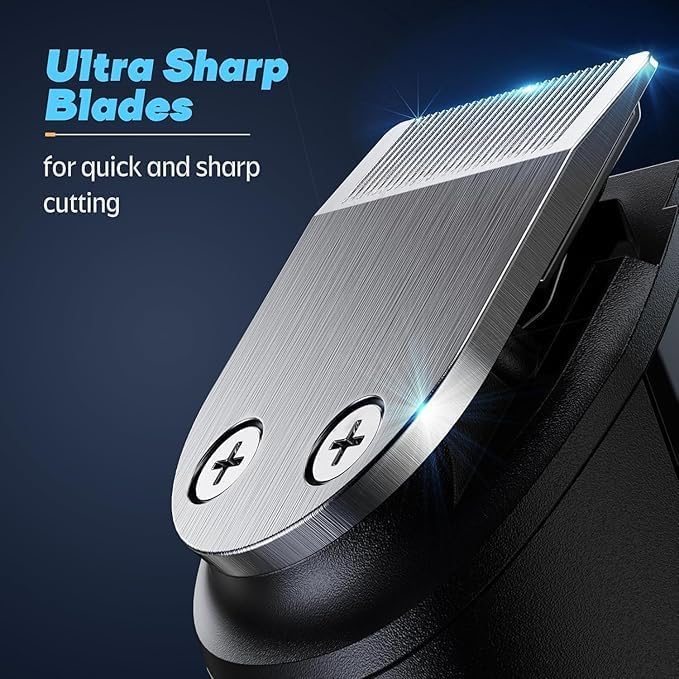 40 Precisions Electric Beard Trimmer for Men, Mens Grooming Trimmer for Beard, Mustache, Face and Ear Hair, Multi-Series Clipper, Waterproof, USB C Charging, Soft Pouch (Green)