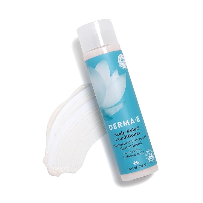 Derma E Scalp Relief Conditioner with Psorzema Herbal Blend – All Natural Scalp Treatment & Dandruff Conditioner – Soothes Itchy Scalp and Promotes Scalp Health, 10 Fl Oz (Pack of 1)