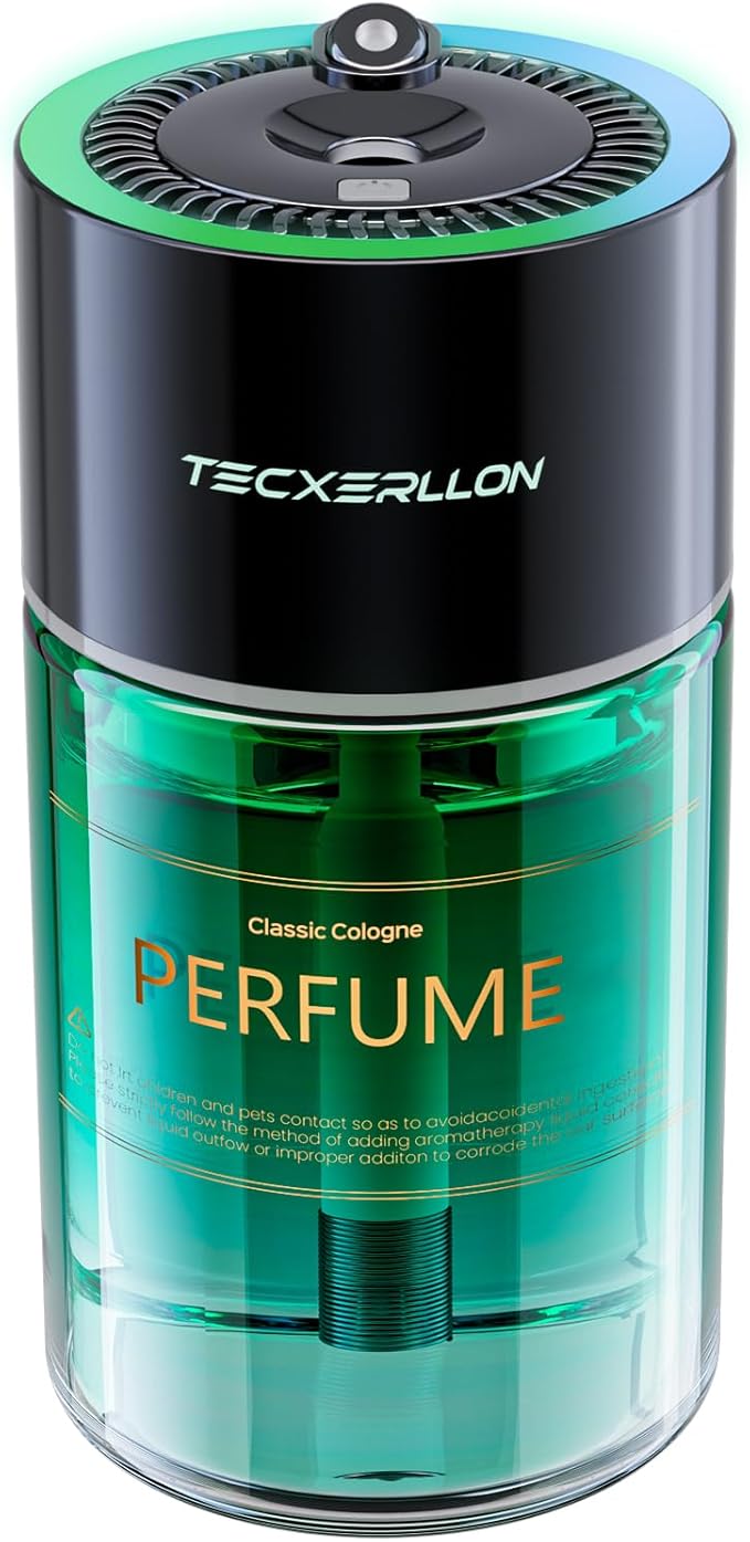 Car Air Freshener, Car Diffuser with RGB Ambient Light & Starry Ceiling, 4 Smart Scent Modes, 120-Day Runtime, Auto On/Off, USB-C Rechargeable, Cologne-Inspired Fragrance,120ML