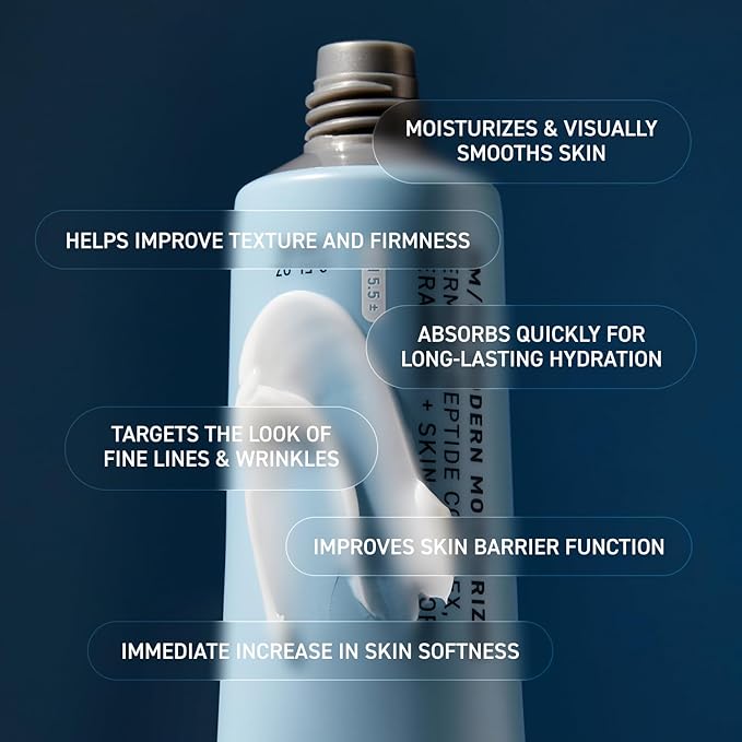 Skin AM/PM Modern Moisturizer – Hydrating Face Cream with Peptides, Ceramides & Glycerin for Dry, Sensitive, or Combination Skin – Non-Greasy Moisturizer for Barrier Support