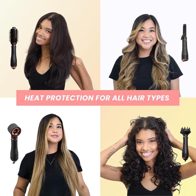 FoxyBae Heat Protectant Spray - Thermal Hair Styling Mist for Curling Iron & Blow Dryer - Prevents Frizz, Damage & Breakage, 8oz