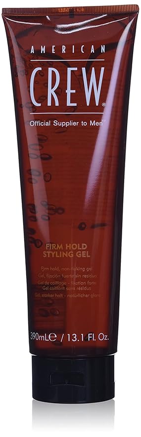 American Crew Men's Hair Gel, Firm Hold, Non-Flaking Styling Product, 13.1 fl oz