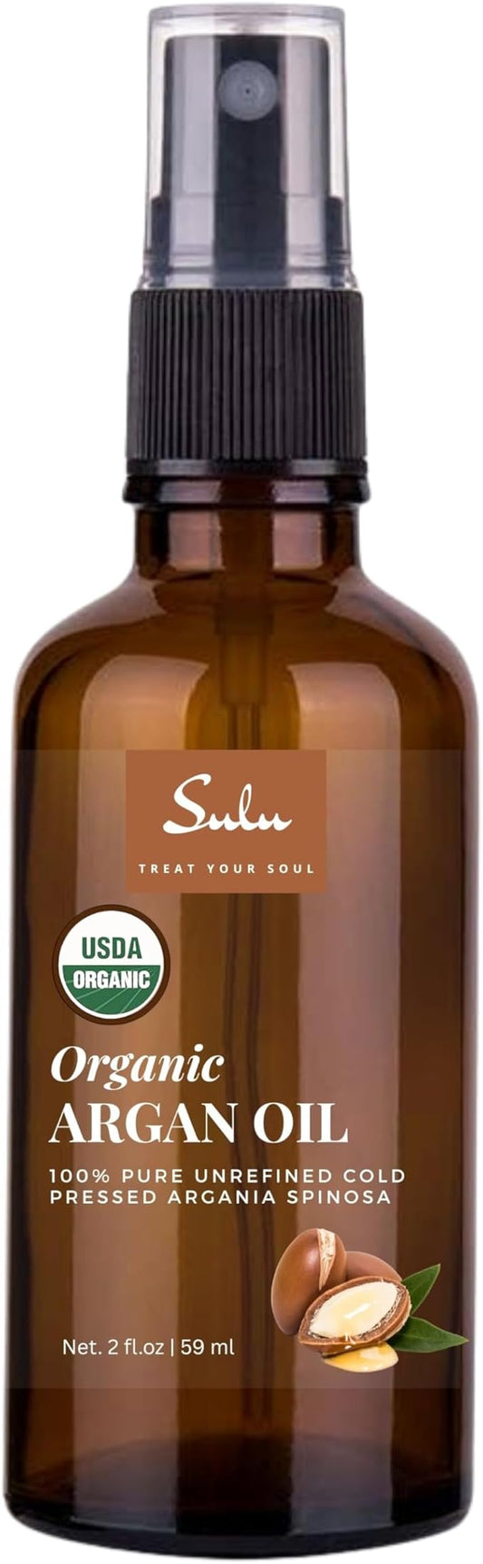 100% Pure Organic Cold Pressed Unrefined Virgin Moroccan Organ Oil (2 oz)