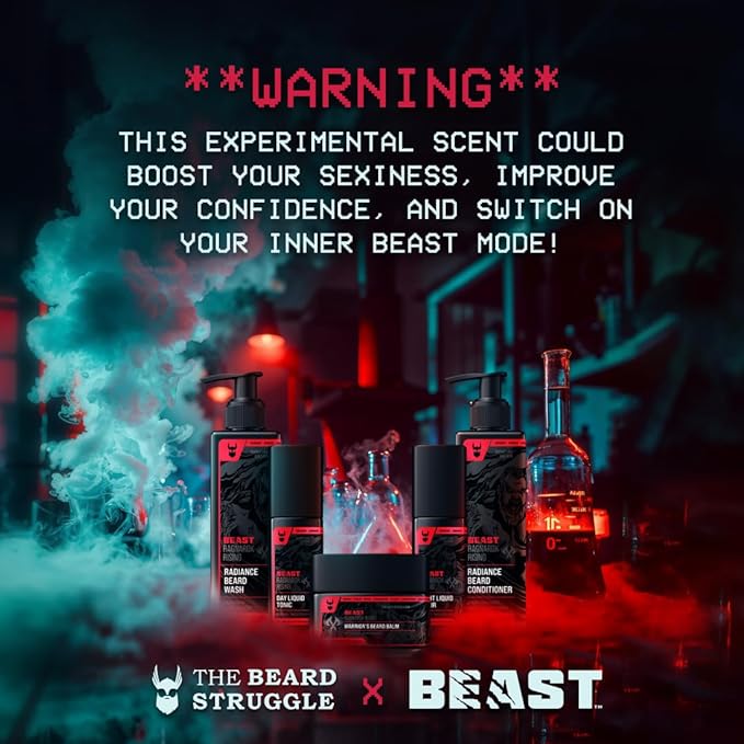 The Beard Struggle The Beast Line Beard Oil for Men Ragnarok Rising Eddie Hall Beast Line - Signature Edition - Day Liquid Tonic Beard Growth Oil - Beast Collection