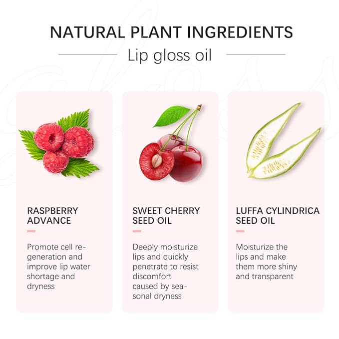 Yasovigi Hydrating Lip Oil Plumping Lip Tint Moisturizing Lip Gloss, Transparent Lip Balm Care Stick Nourishing Repairing Non-sticky, Moisture&Lighten Lip Lines (Transparent + Rosewood)