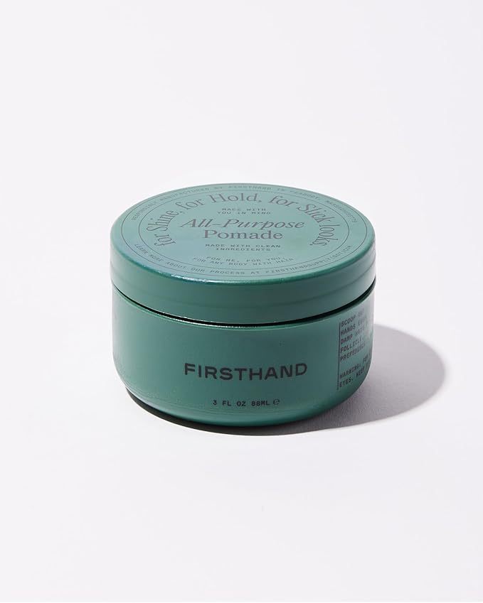 Firsthand Supply All-Purpose Hair Pomade - Clean & Non-toxic Hair Care Ingredients - Gives a Low Shine, Shape and Firm Hold To Your Hair - 3oz (88ml)