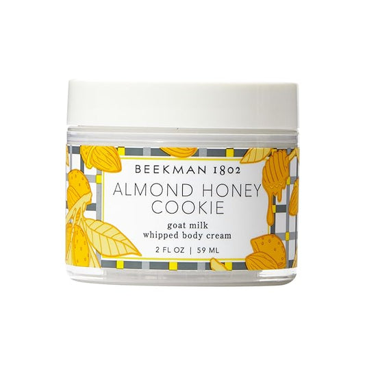 Beekman 1802 Almond Honey Cookie Whipped Body Cream - 2 oz - Moisturizes, Soothes & Softens - With Coconut Oil and Mango Seed Butter - No Irritation - Good for Sensitive Skin