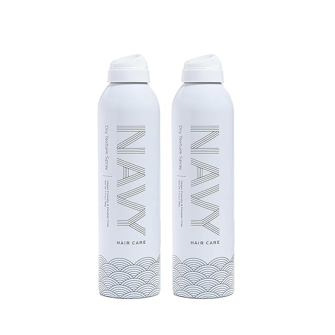 NAVY HAIR CARE Dry Texture Hair Spray | Volumizing + Adds Instant Thickness | Lightweight Styling Spray for Fine Hair | Non-Drying Formula with Sunflower Oil | 7 oz (Pack of 2)