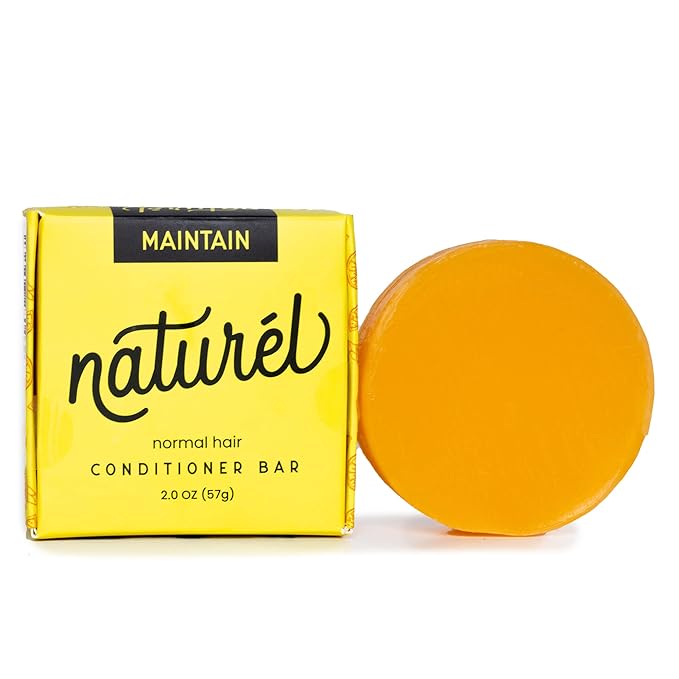 Naturel Maintain Conditioner Bar, Conditioner Bar for Hair Growth and Shine, Vegan, Zero Waste, Cruelty Free, Made in USA