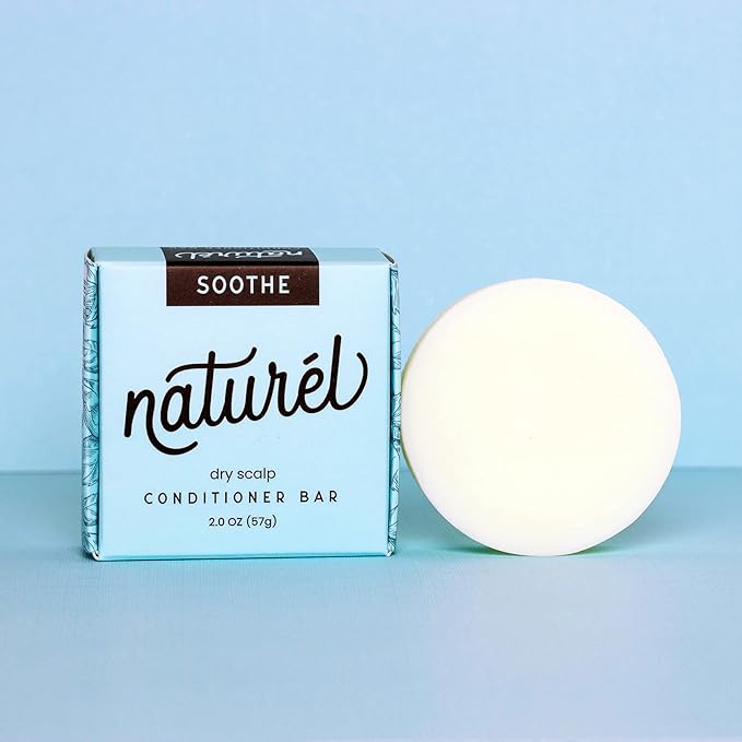 Naturel Soothe Dandruff Conditioner Bar, Conditioner for Dry Scalp or Dandruff, Vegan, Zero Waste, Cruelty Free, Made in USA