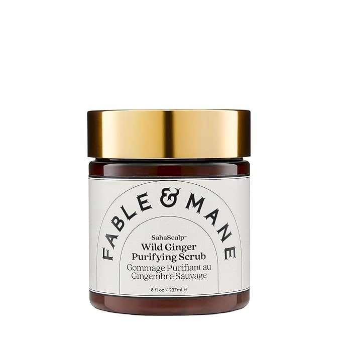 Fable & Mane Wild Ginger Purifying Scrub, For a Flaky, Itchy or Dry Scalp. Gentle Exfoliating Cleansing Detox Treatment