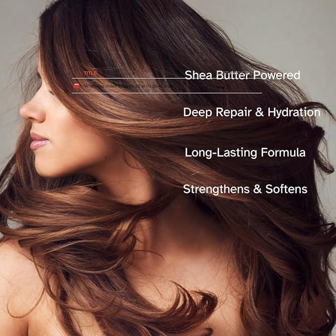 Hair Oil with Shea Butter for Frizzy, Dry & Damaged Hair, Hydrating Keratin Treatment Oil, 1.69oz/50ml