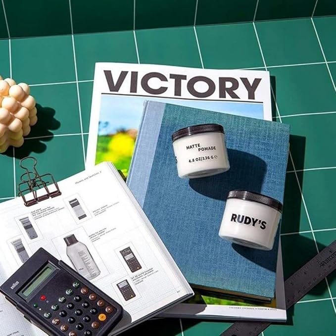 RUDY's Matte Pomade - Pliable Medium Hold - Natural Ingredients, Paraben Free - All Hair Types for Men & Women (4.8 oz)