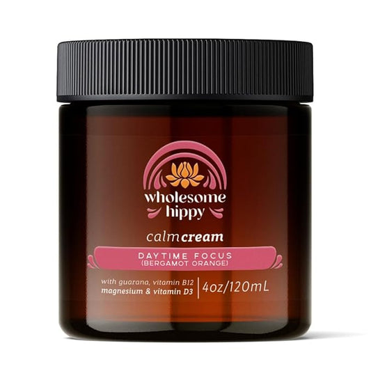 Daytime Focus Calm Cream – Energizing Body Butter with Magnesium, Vitamin B12, Guarana & Bergamot Orange – Moisturizing Wellness Cream for Daily Clarity – 4oz