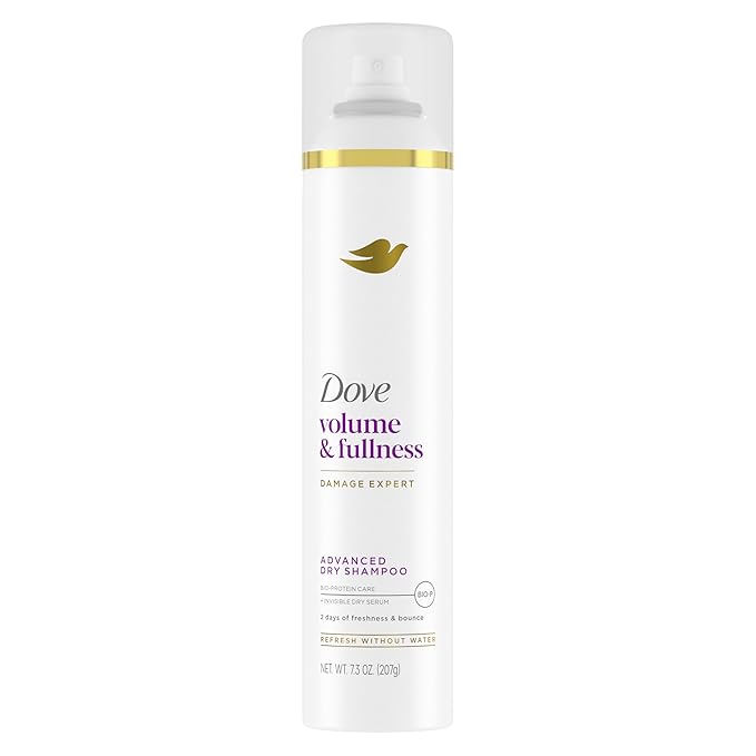 Dove Advanced Advanced Dry Shampoo Volume & Fullness Refresh & Revive Flat Hair Without Water for 2 Days of Freshness & Bounce 7.3 oz