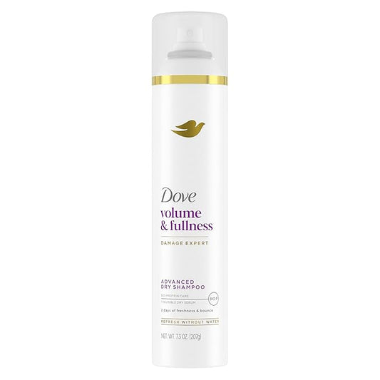 Dove Advanced Advanced Dry Shampoo Volume & Fullness Refresh & Revive Flat Hair Without Water for 2 Days of Freshness & Bounce 7.3 oz
