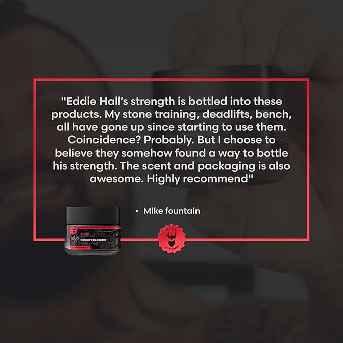 The Beard Struggle Eddie Hall Beast Line Beard Balm – Ragnarok Rising Warrior’s Edition – Tame, Style & Condition Beard – Medium Hold, Non-Greasy, Natural Ingredients