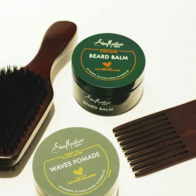 SheaMoisture Beard Balm for Men, 2-Pack – Moisturizing Shea Butter & Maracuja Oil, Gifts for Men, 4 Oz Ea
