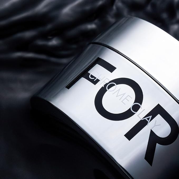 Forte Series Chrome Clay – Strong Hold Hair for Men | Matte Finish, Volumizing & Texture Enhancing | Kaolin, Biotin & Aloe Vera | Lightweight, Reworkable & Easy Wash-Out | 2.5oz