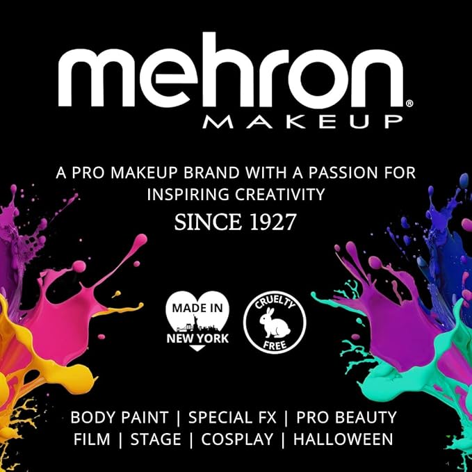 Mehron Makeup Setting Powder | Loose Powder Makeup | Loose Setting Powder Makeup Perfect for Halloween 1 oz (28 g) (Ultra White)