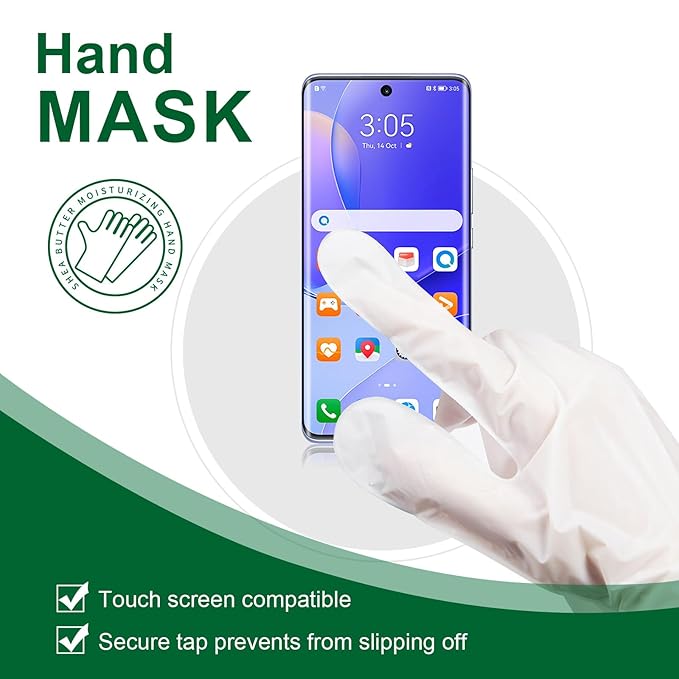 Moisturizing Hand Mask with Shea Butter and Goat Milk, Hydrating Hand Masks for Dry Cracked Hands, Dry Skin Moisturizer for Soft and Smooth Touch Hands - Men Women - 5 Pairs