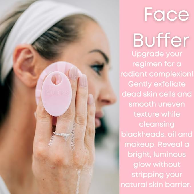 Skincare Essentials Kit - 4 Piece Bundle Pack - Face and Body Silicone Spa Accessory - Essential Beauty Set for Teen Girls Blush Pink