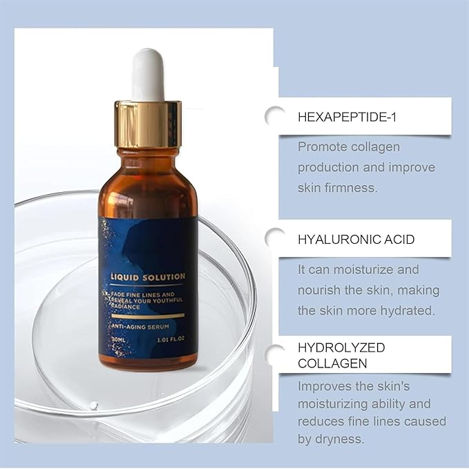 Olavita Serum Facial Serum, Liquid Solution Anti Aging Serum, Vitamin C Gel, Anti Aging Face Tightening, Boost Skin Collagen, Reduce Wrinkles & Plump Skin(3pcs)