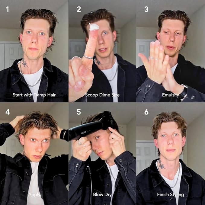 BluMaan Matte Cream Clay - High Hold Matte Finish - Versatile, Easy To Apply, Weightless Control, Nourishing and Cleansing Hair Care Essential with Natural Ingredients - 71 ml/2.5 oz