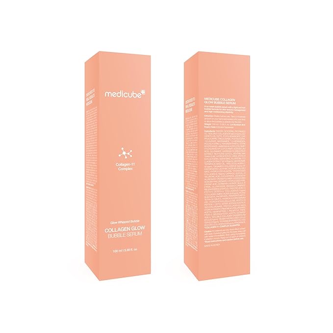 Medicube Collagen Glow Bubble Serum - Fast-absorbing bubble-type serum that gives you 24h Glow & Lifted Look - Korean skincare (3.38fl.oz.)
