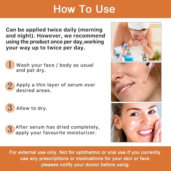 Premium 20% Vitamin C Serum For Face with Hyaluronic Acid, Retinol & Amino Acids - Boost Skin Collagen,Hydrate & Plump Skin, Anti Aging & Wrinkle Facial Serum