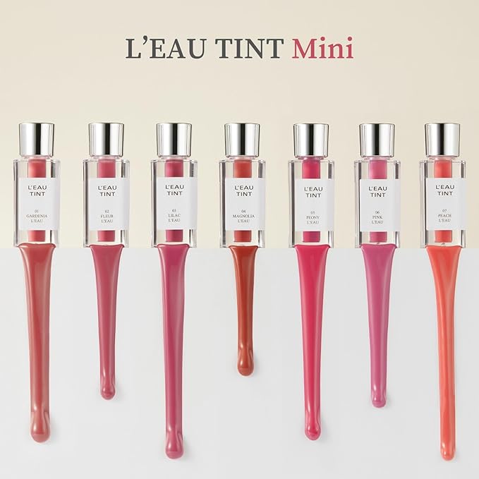 BBIA L’EAU Tint – Glossy & Glow Lip Stain, Watery Lip Tint, Non-Sticky, High Shine Finish, Long-lasting, Moisturizing, Lightweight, Natural, Daily Use, Vegan, Korean Makeup (01 GARDENIA L'EAU - MINI)