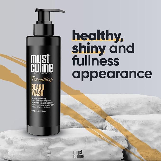 Beard Wash Shampoo, Tea Tree Oil & Argan Oil Anti-Dandruff, Anti-Itching Shampoo for Men (4 Package)