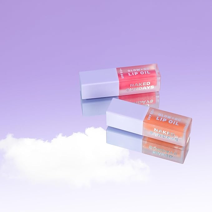 SPF50 Glow & Go Lip Oil: Lip Oil with SPF, Moisturizes and Protects Lips, 4.5ml (Salted Caramel)