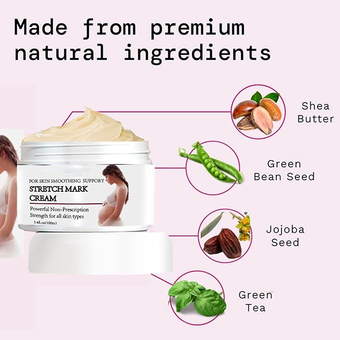 Stretch Mark Prevention Cream for Pregnancy, Stretch Mark Cream Remover, Stretch Mark Lotion for Pregnancy, Tummy Butter for Stretch Marks Pregnancy, Shea Butter Stretch Mark Removal Cream